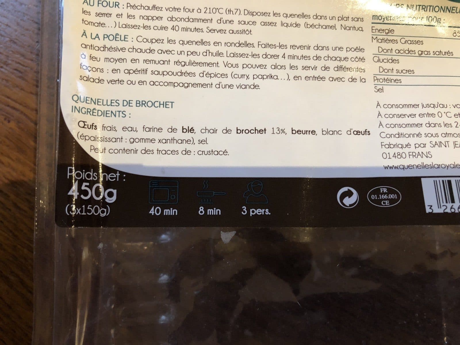 Saint Jean Quenelles à la lyonnaise packshot