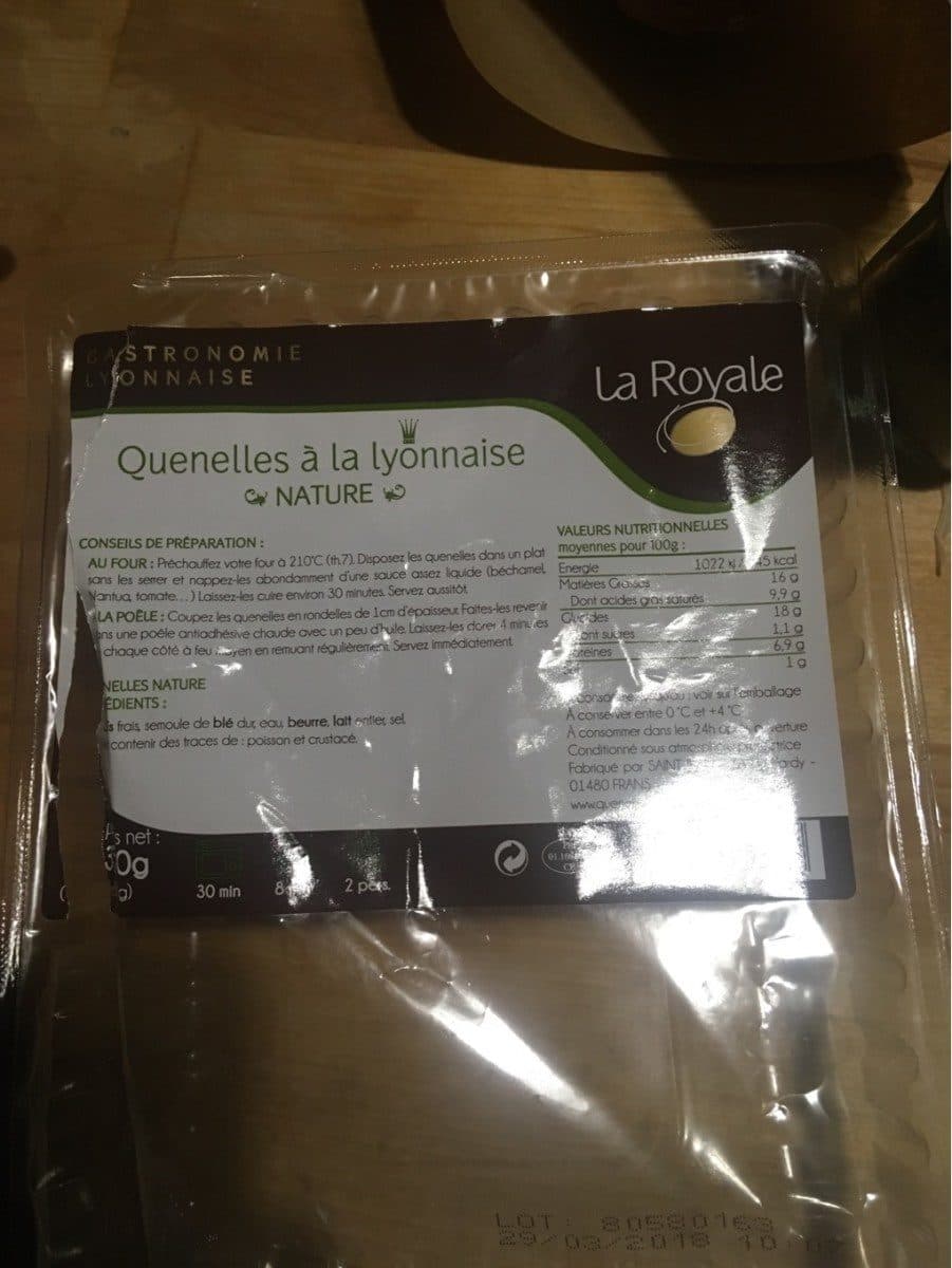 La Royale Quenelles à la lyonnaise Nature packshot
