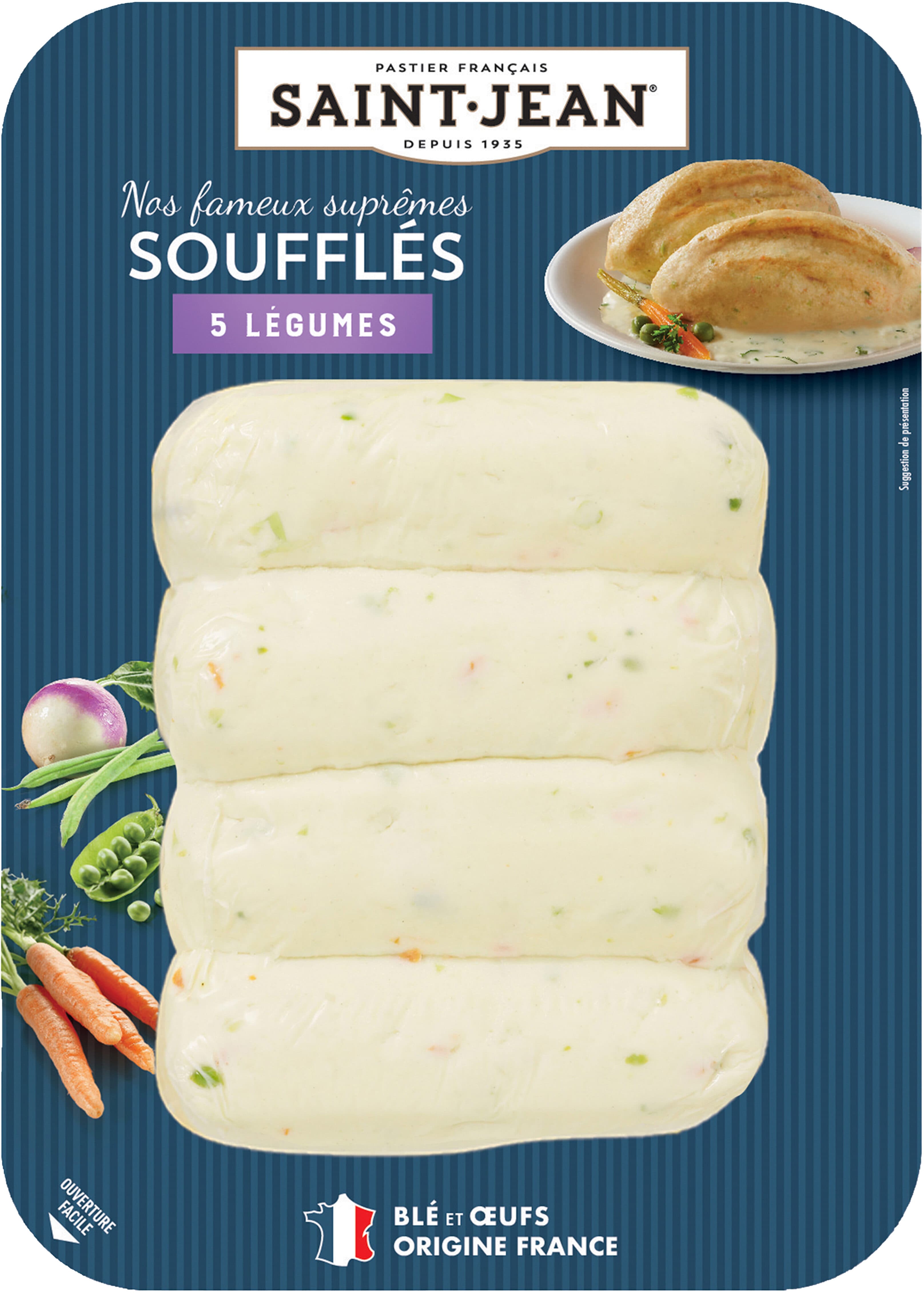 Saint jean Suprêmes soufflés 5 Légumes 4x120g packshot