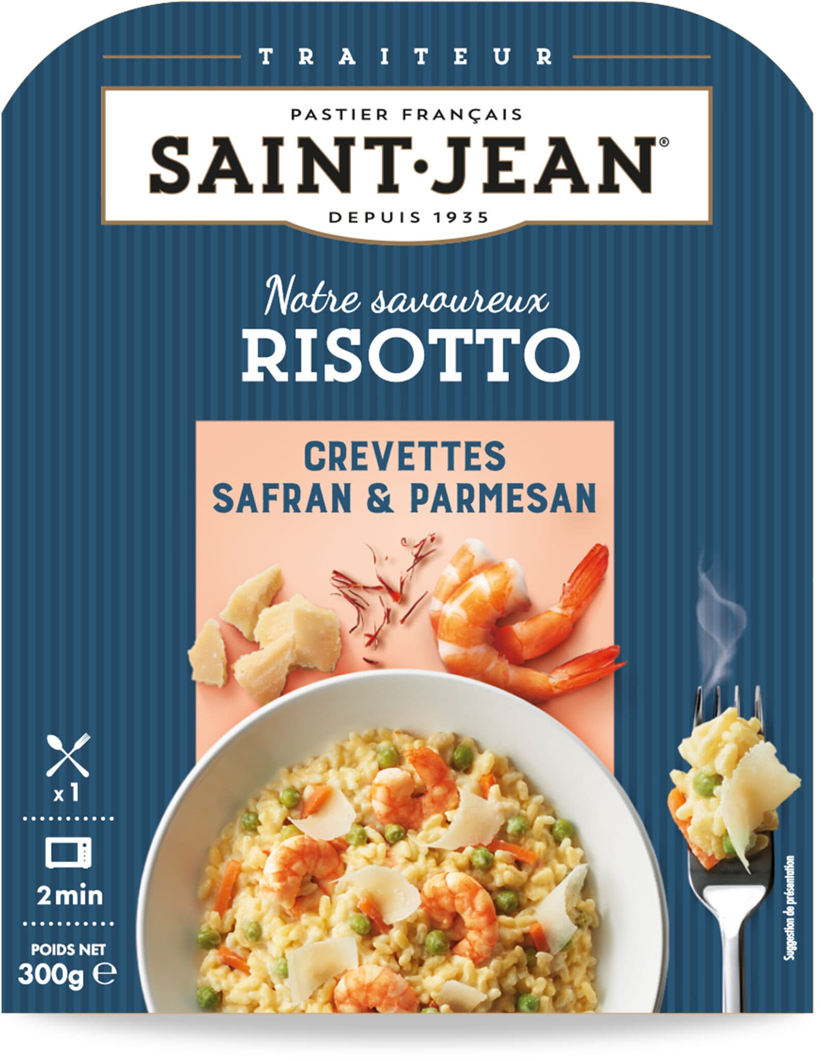 Saint jean Risotto crevettes safran & parmesan packshot