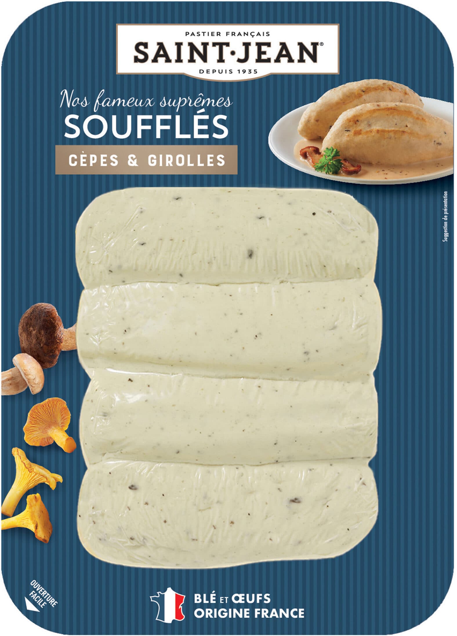 Saint jean Suprêmes soufflés Cèpes Girolles 4 x120g packshot