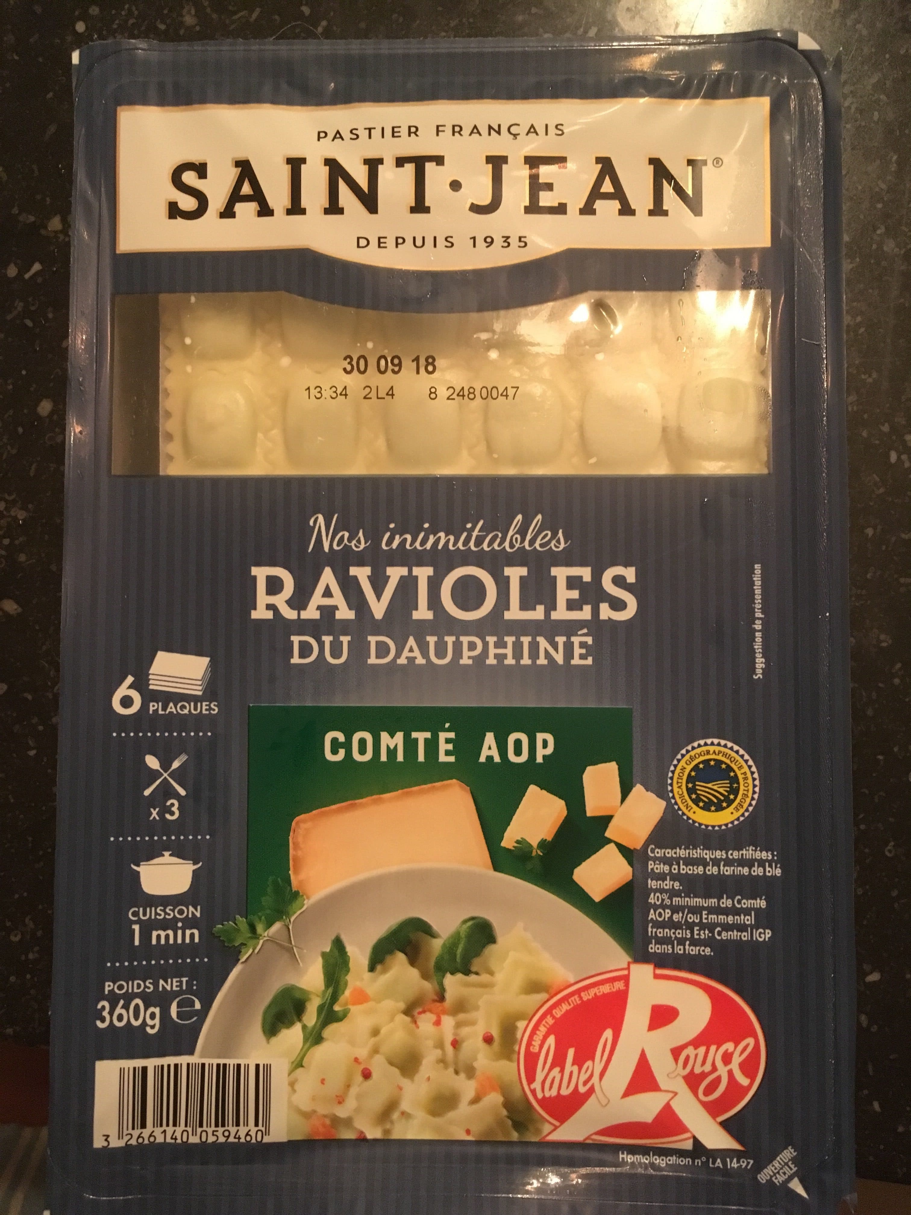 Saint Jean Raviole du Dauphiné IGP Label Rouge ST JEAN packshot