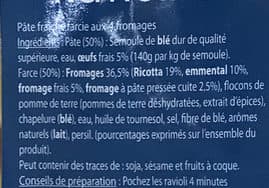 Saint Jean Ravioli 4 fromages (50% gratuit) packshot
