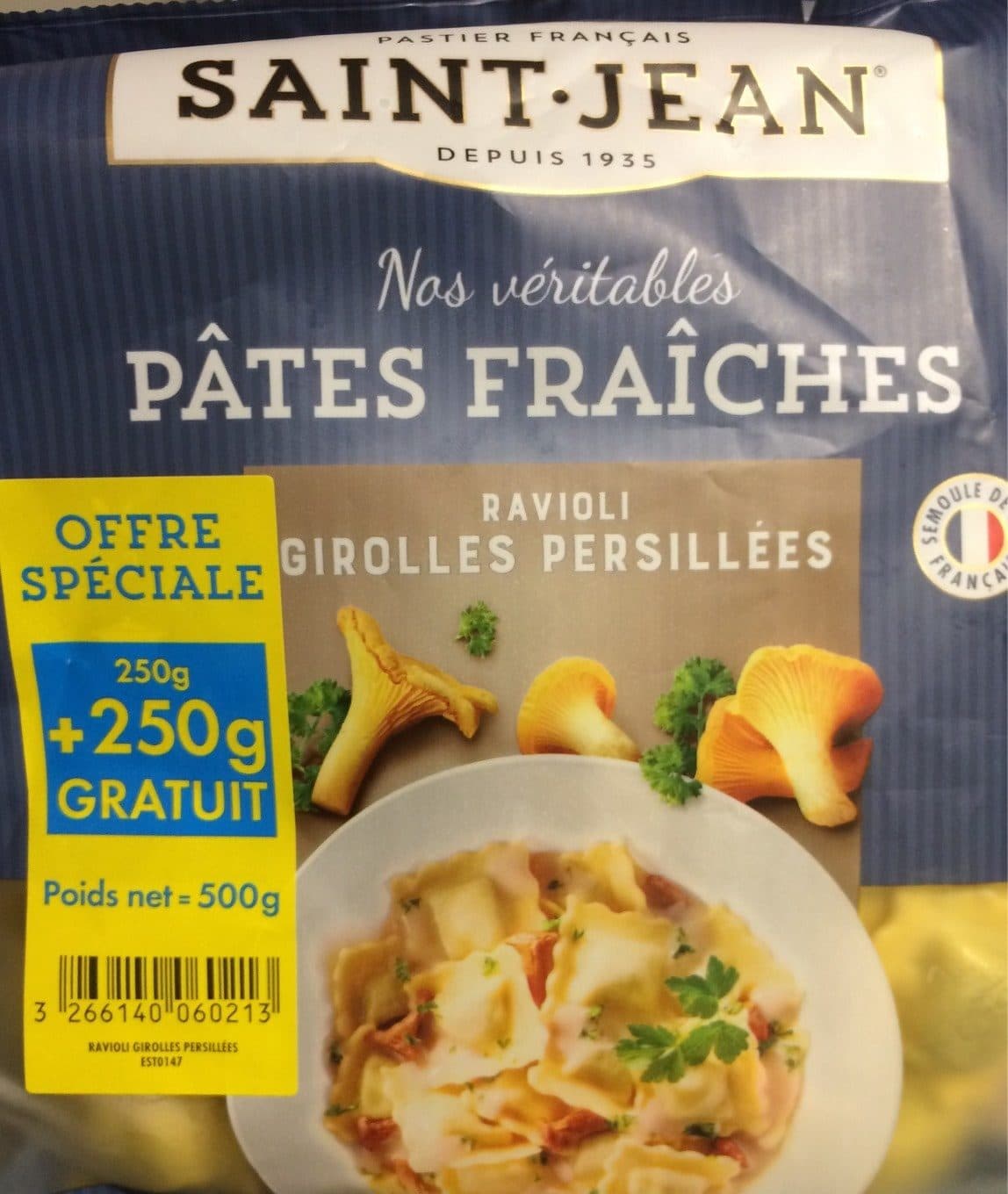 Saint Jean Pates fraiches - girolles persilles packshot