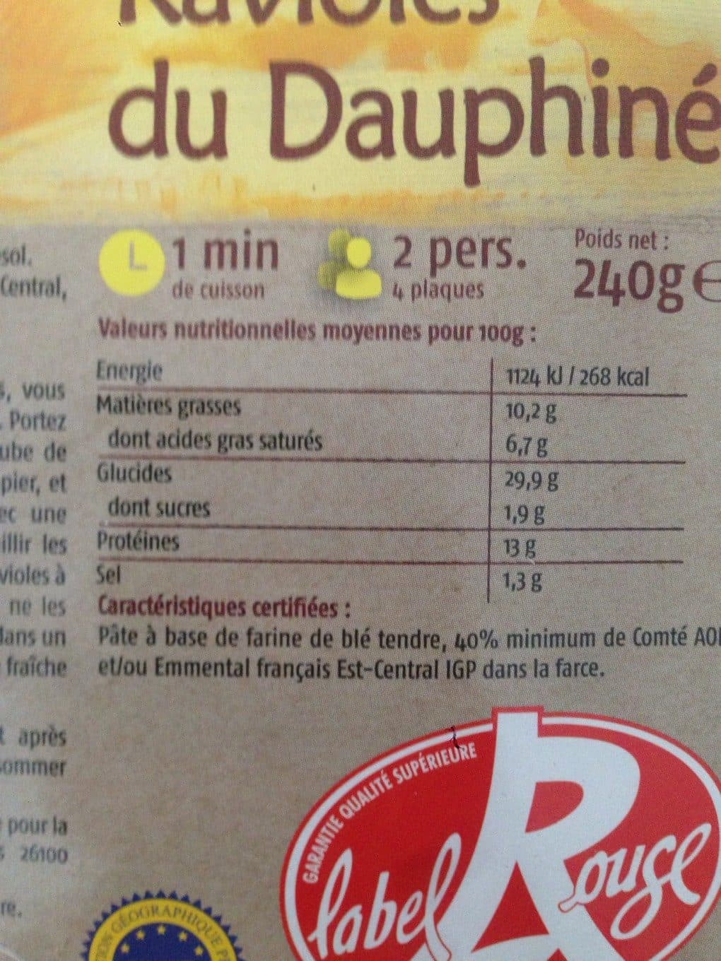 Rochat Raviolis du Dauphiné 240 g packshot