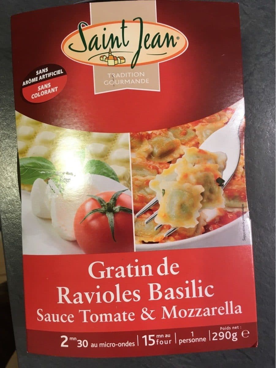 Saint Jean Gratin de ravioles basilic packshot