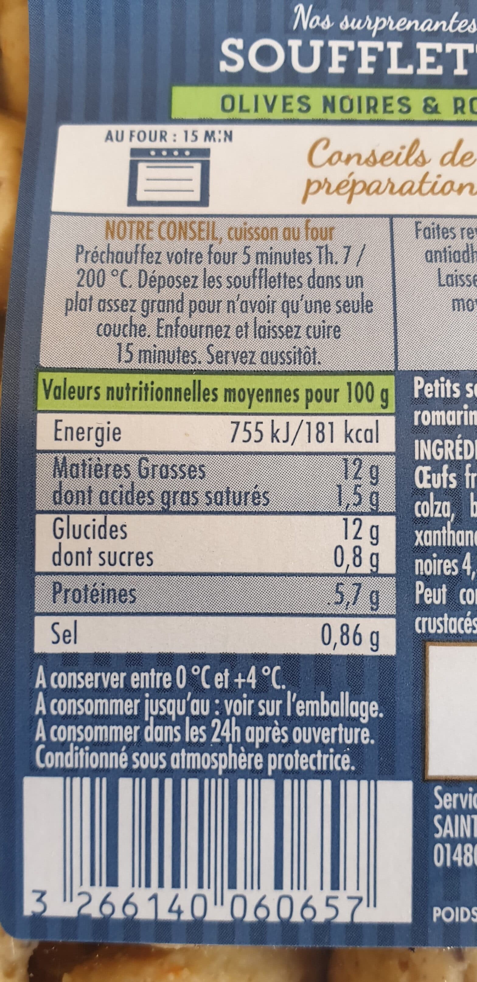 Saint Jean Soufflettes olives noires romarin packshot