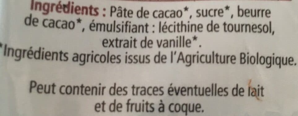 La Vie Claire Pepites de chocolat noir packshot