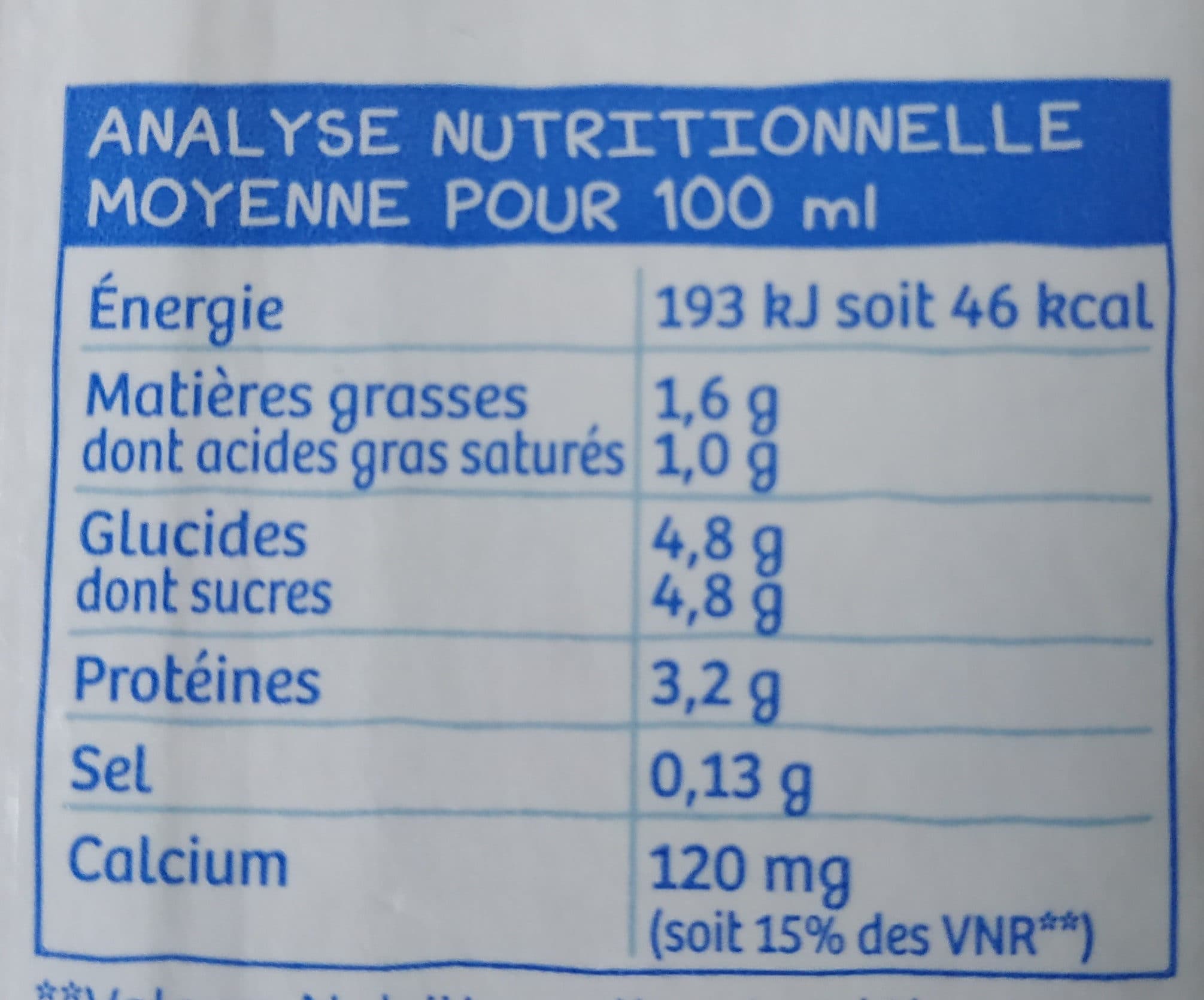La Vie Claire Lait packshot