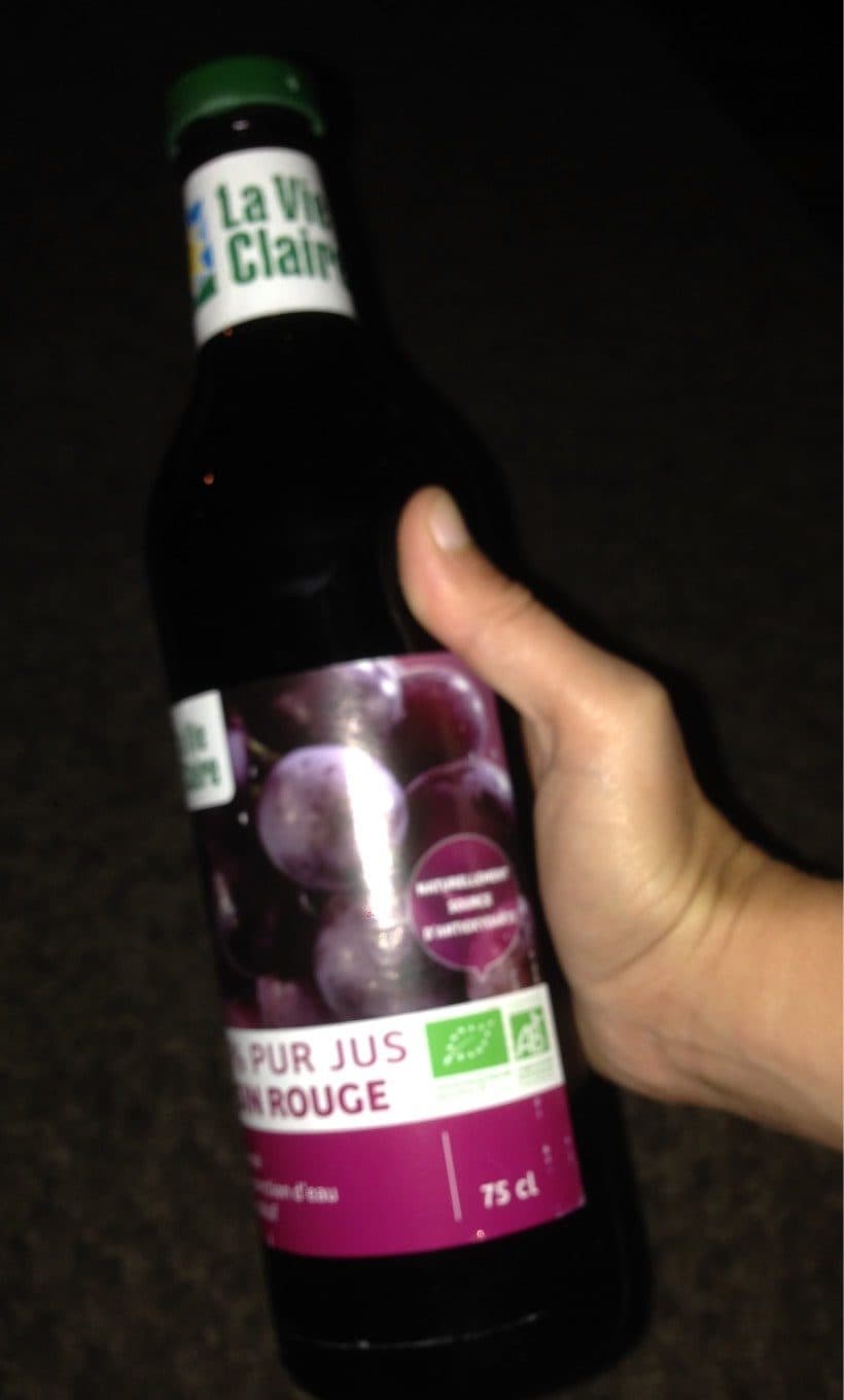 La Vie Claire Pur jus de raisin rouge packshot