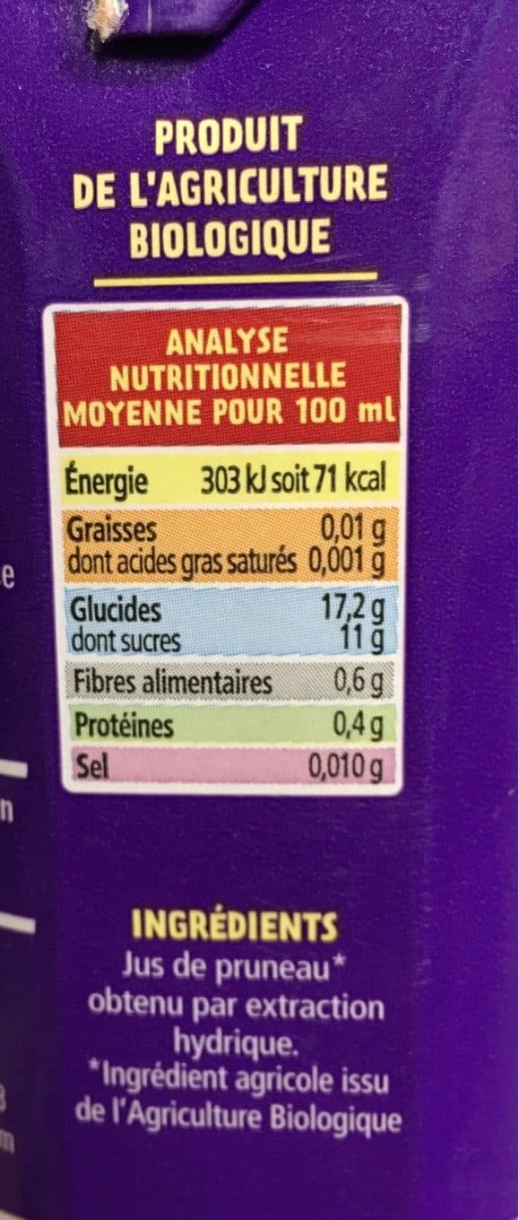 La Vie Claire Jus de Pruneau packshot