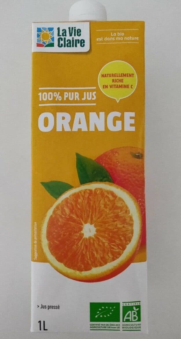 La vie claire 100% pour jus pressé Orange packshot