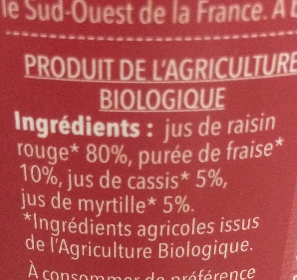 La Vie Claire Cocktail de fruits rouges packshot