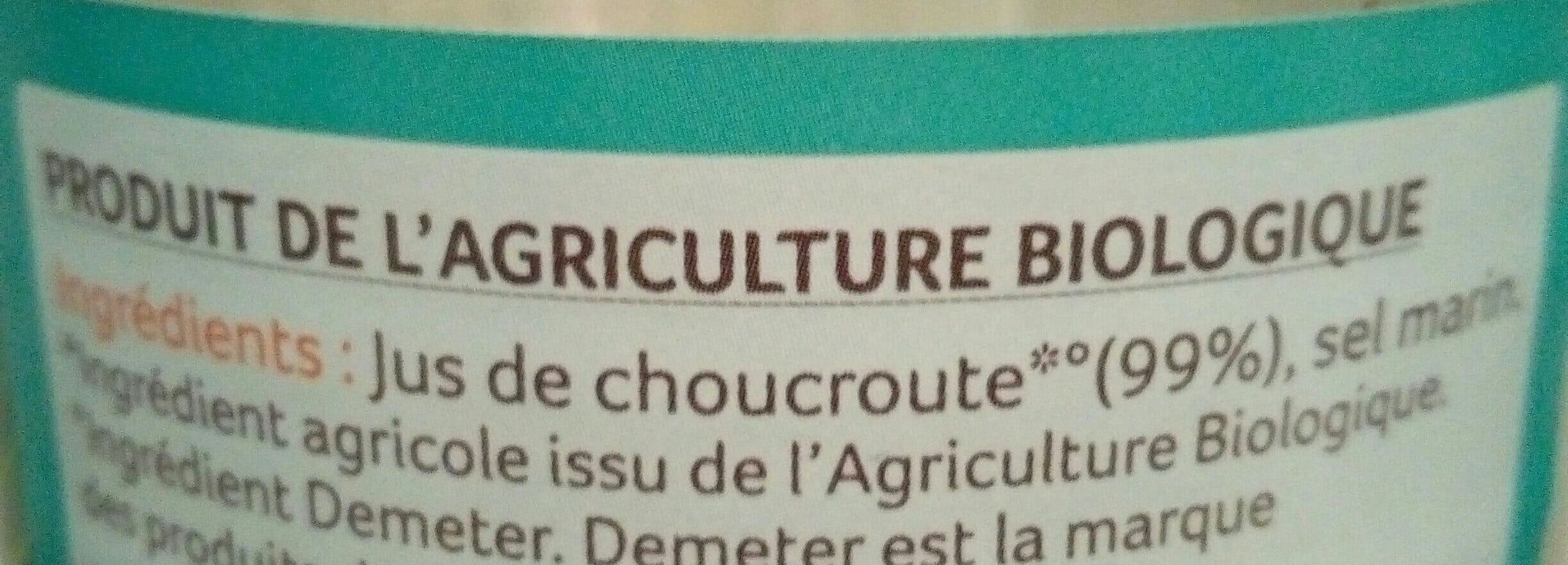 La Vie Claire Jus de choucroute lacto-fermenté packshot