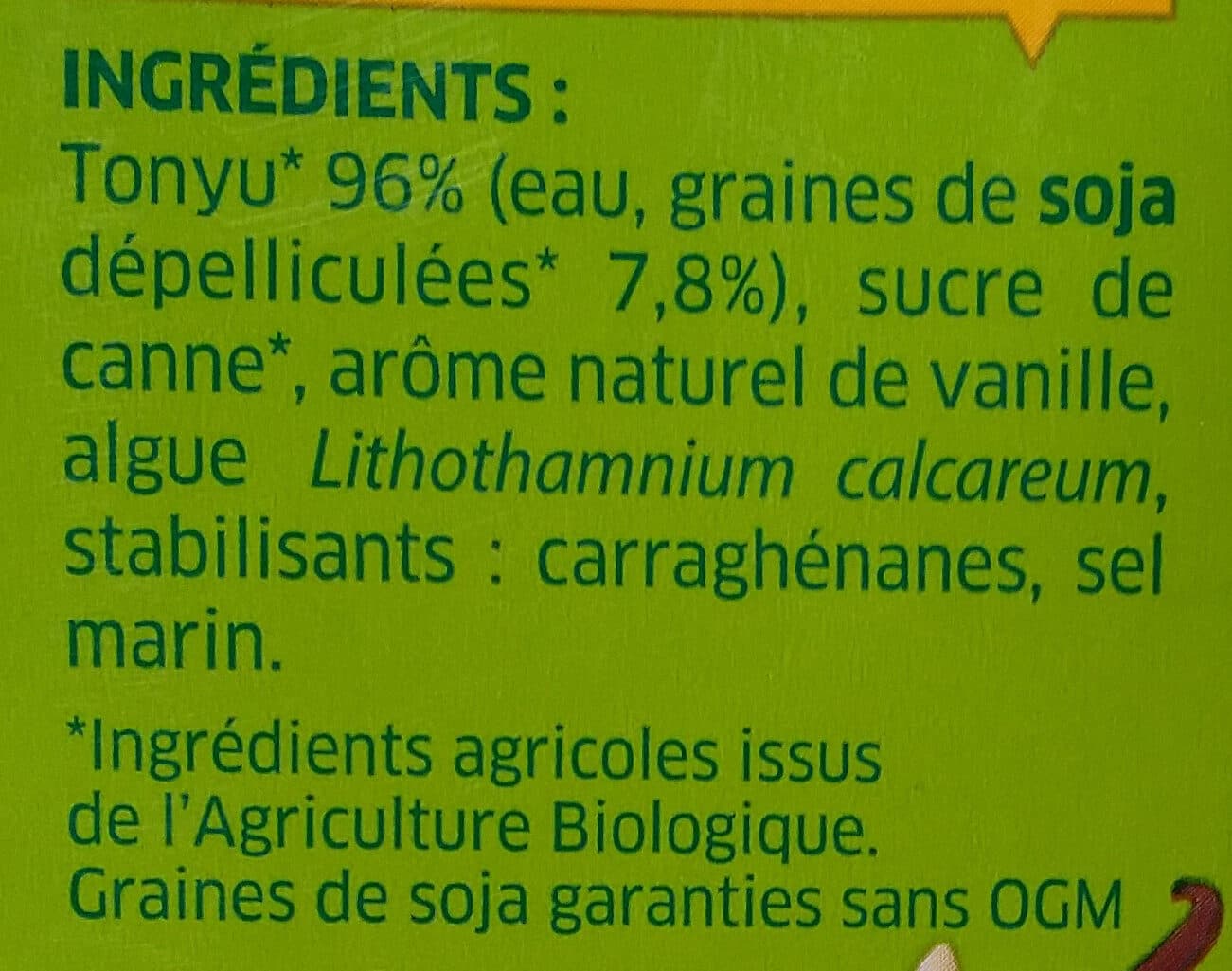 La vie claire Soja à la vanille packshot