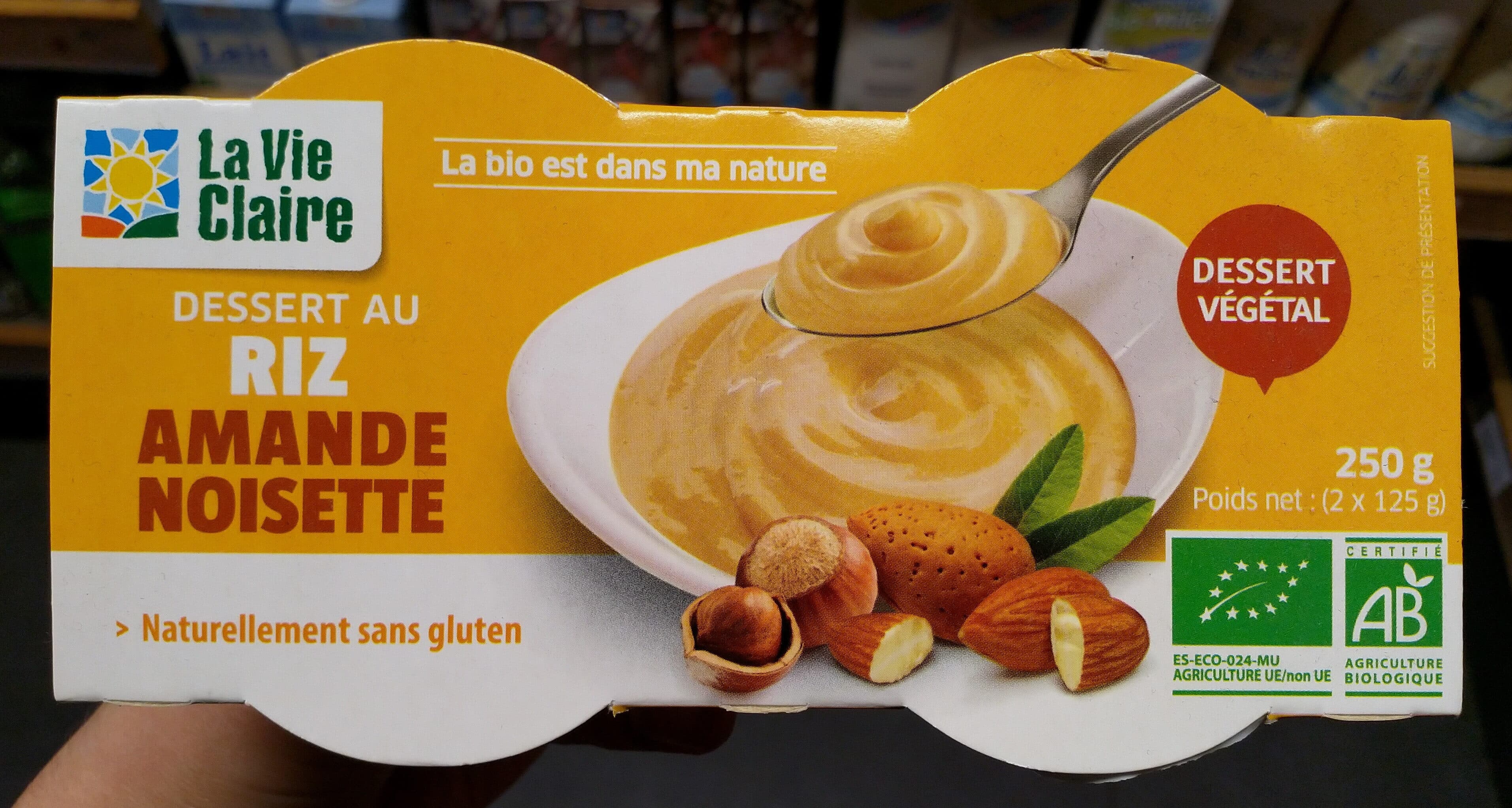 La Vie Claire Dessert au Riz Amande Noisette packshot