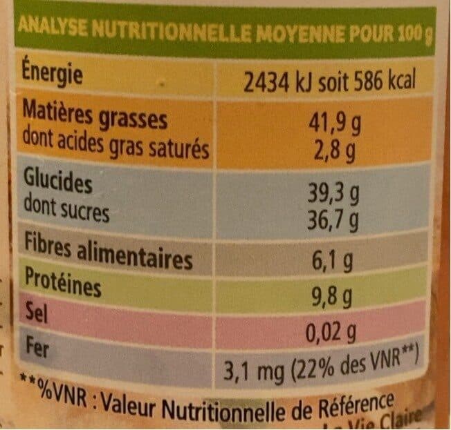 La Vie Claire Confit' noisettes packshot