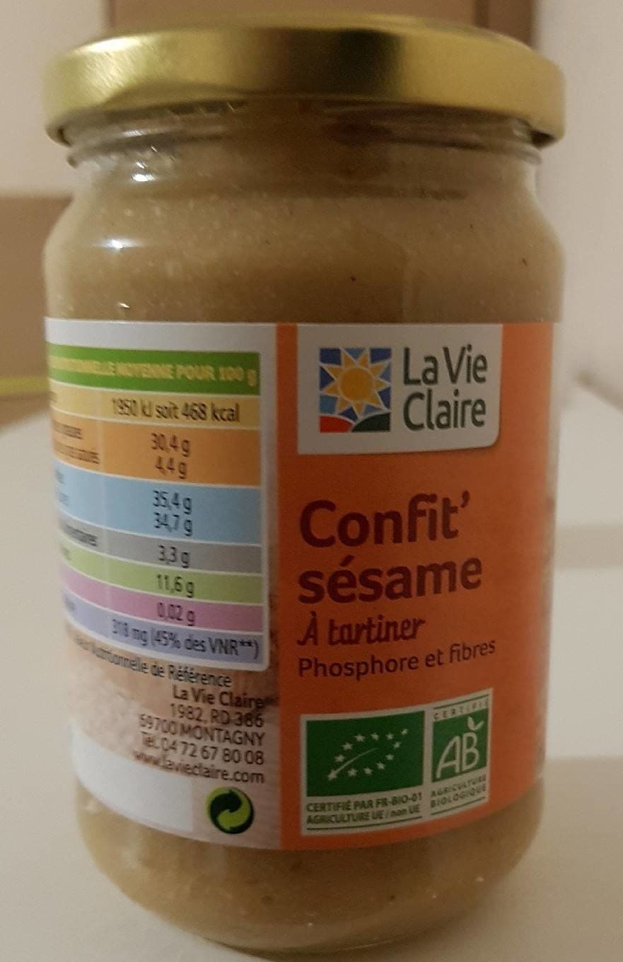 La Vie Claire Confit' sésame packshot