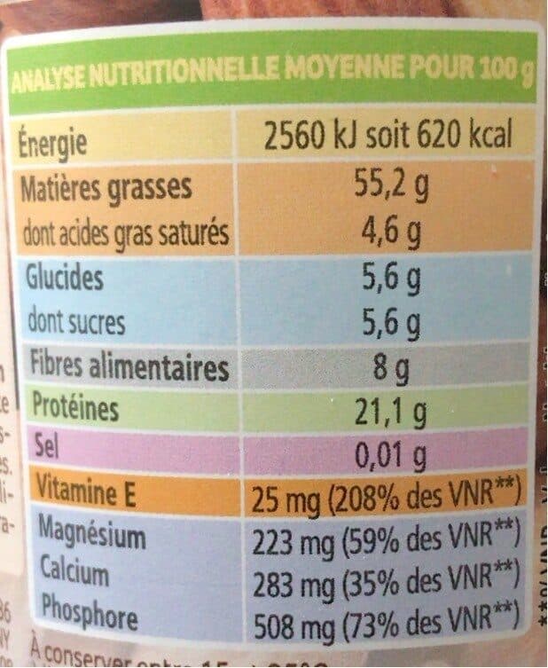 La Vie Claire Purée d'Amandes complètes non toastées packshot