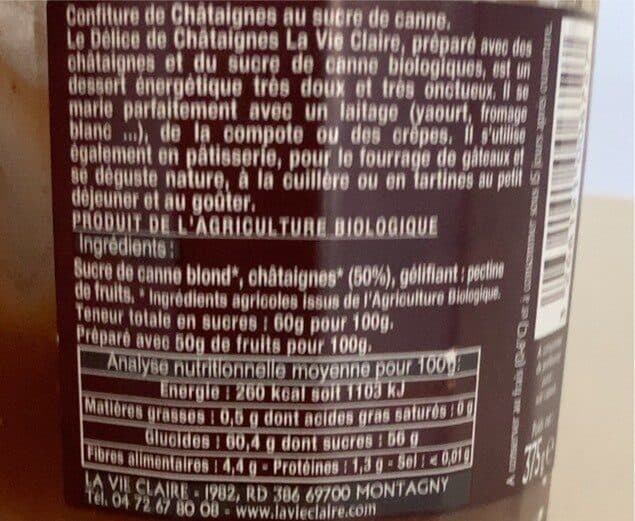 La Vie Claire Délice de châtaignes packshot