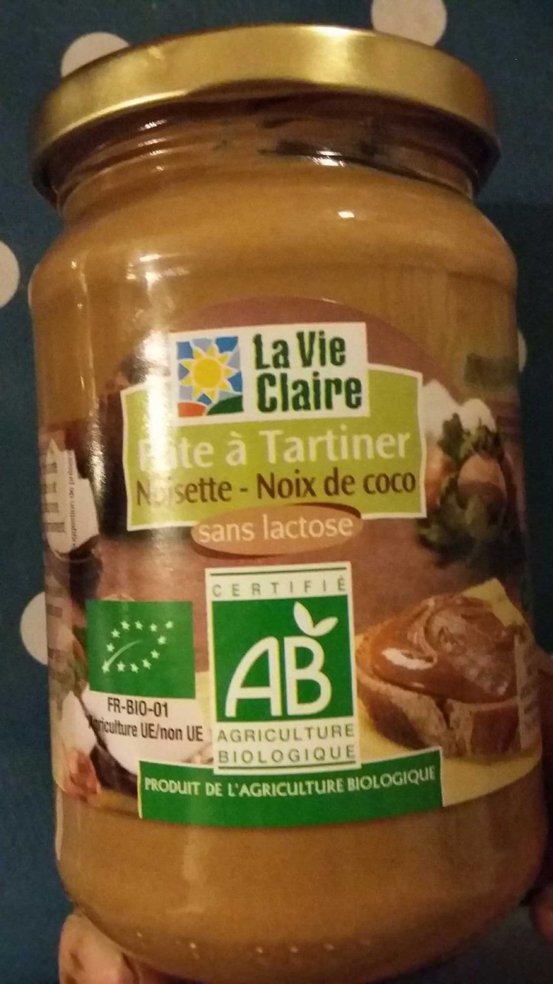 La Vie Claire Pâte à tartiner noisette - noix de coco packshot