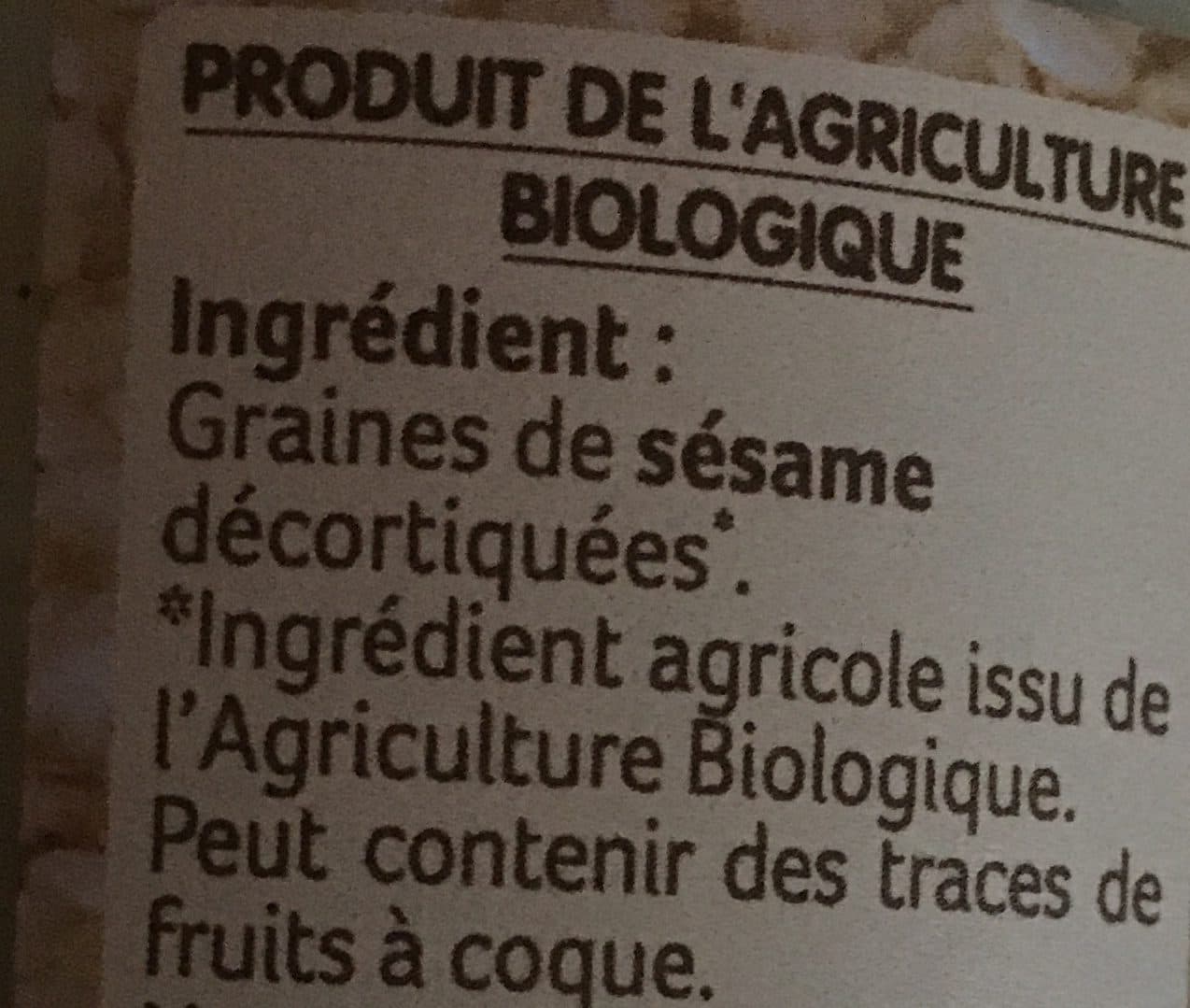 La Vie Claire Purée de sésame crue packshot