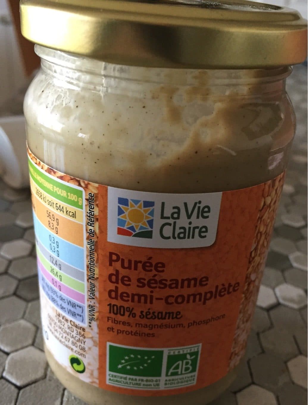 La Vie Claire Puree de sésame demi-complet packshot