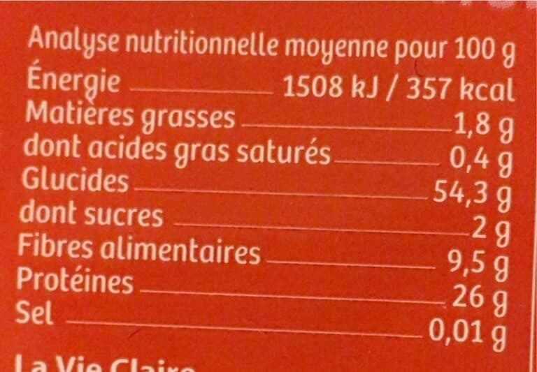 La Vie Claire Lentilles corail en torsades packshot