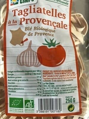 La Vie Claire Tagliatelles a la Provençale packshot