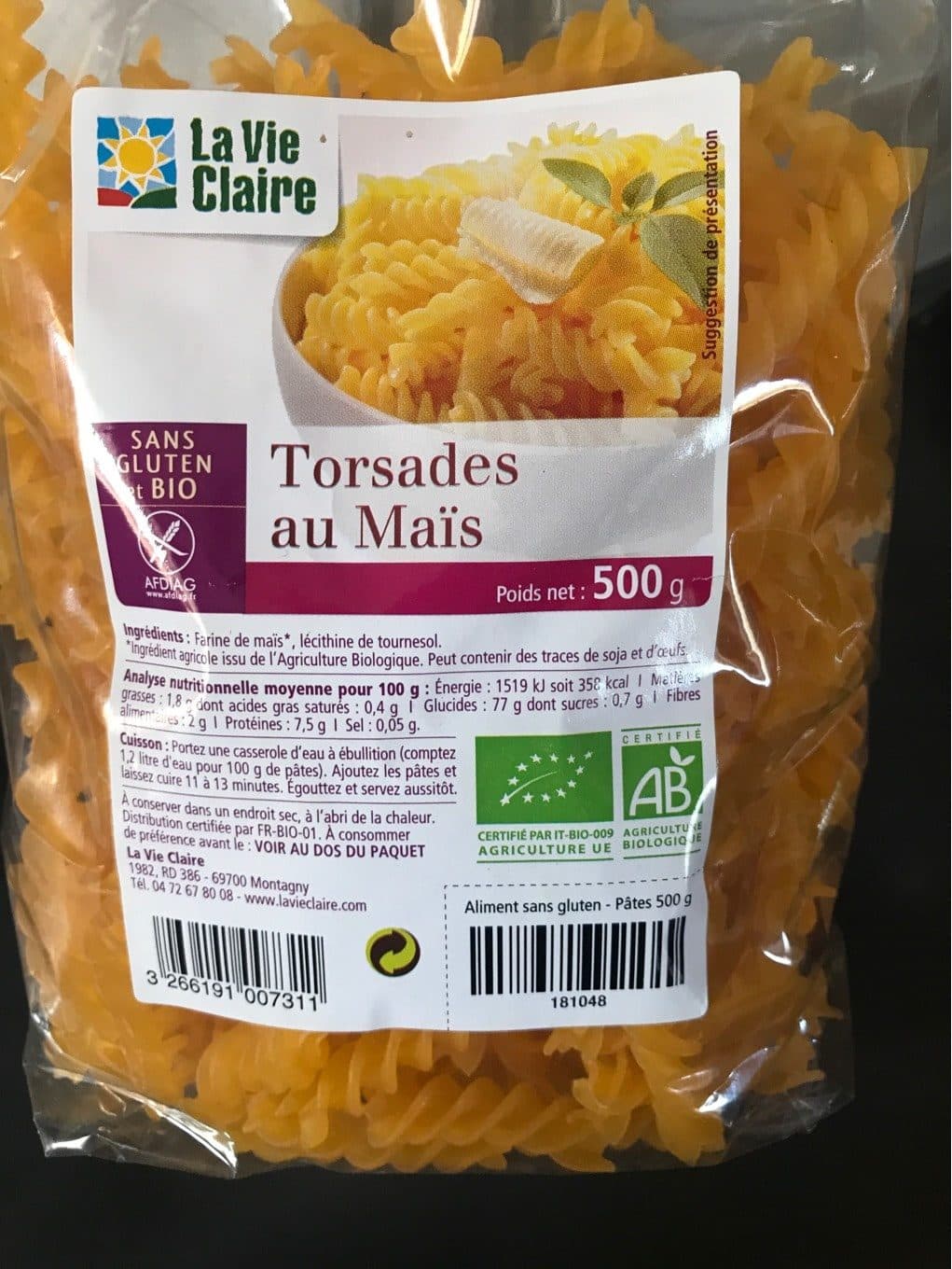 La Vie Claire Torsades au maïs packshot