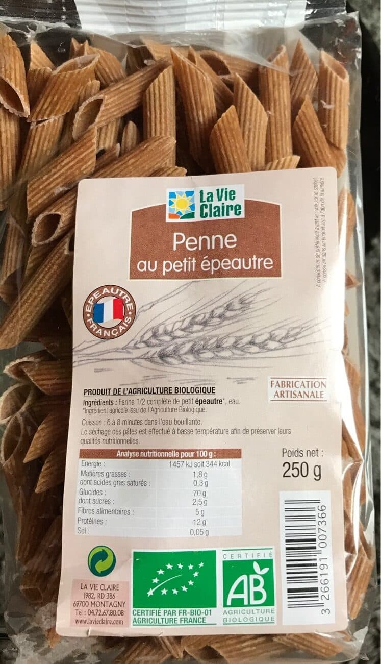 La Vie Claire Penne au petit épeautre packshot