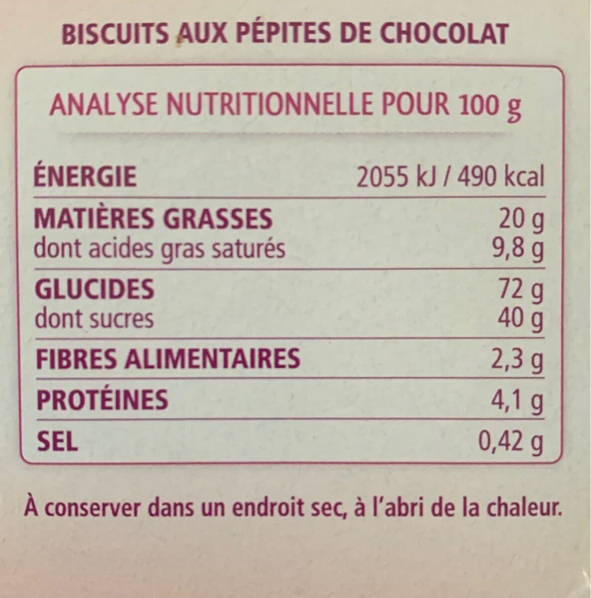La Vie Claire Cookies Pépites de Chocolat packshot