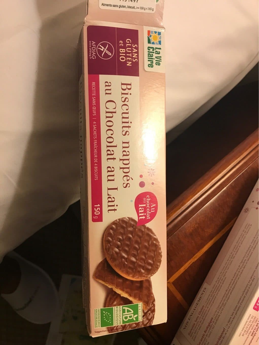 la vie claire biscuit nappés chocolat ai lait packshot