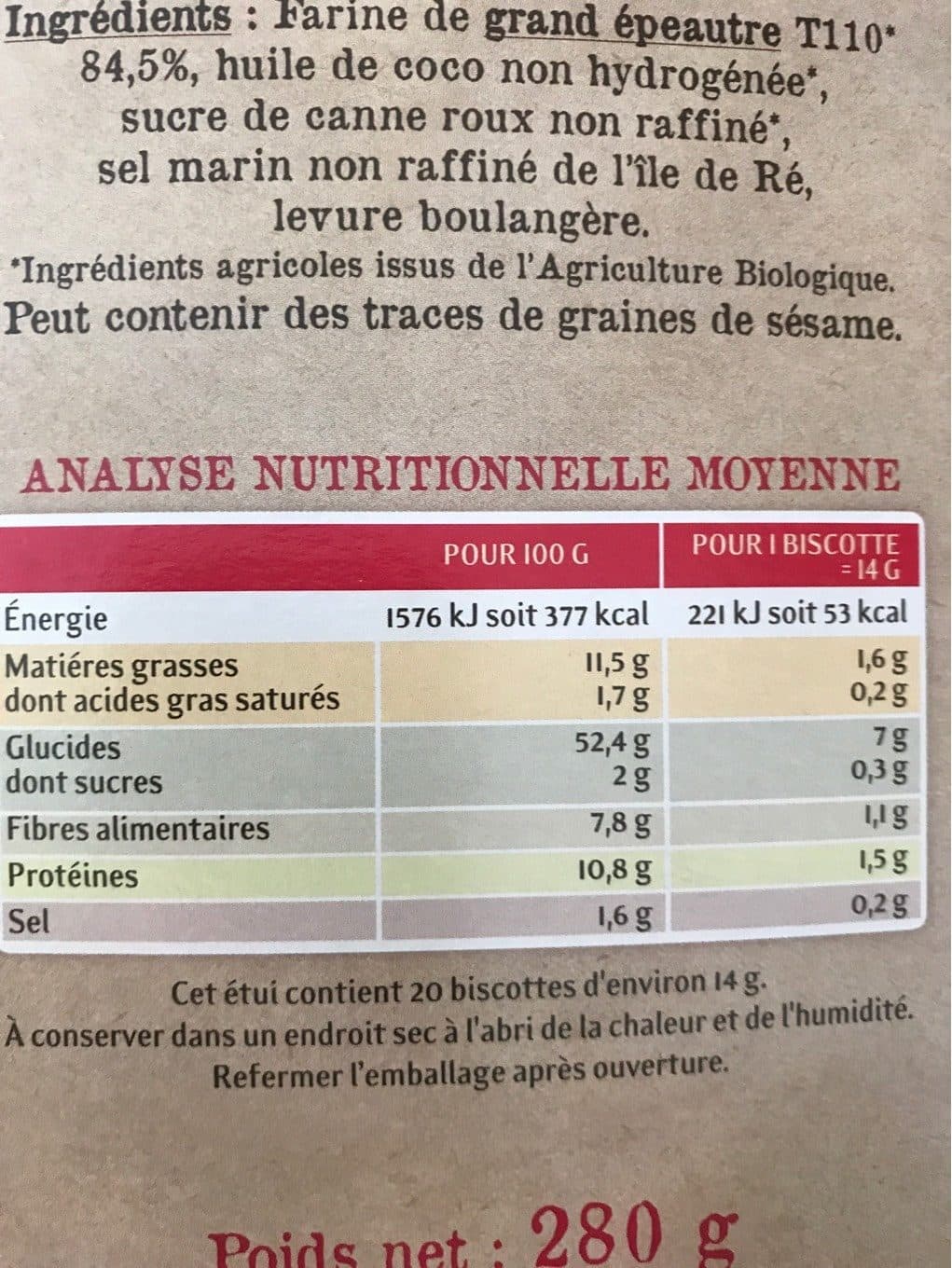 La Vie Claire Biscottes 100% Épeautre packshot