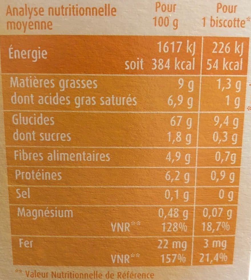 La Vie Claire Biscottes sans sucre, sans sel ajoutés packshot