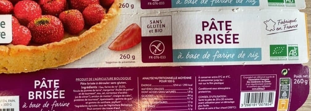 La vie claire Pâte brisée sans gluten packshot