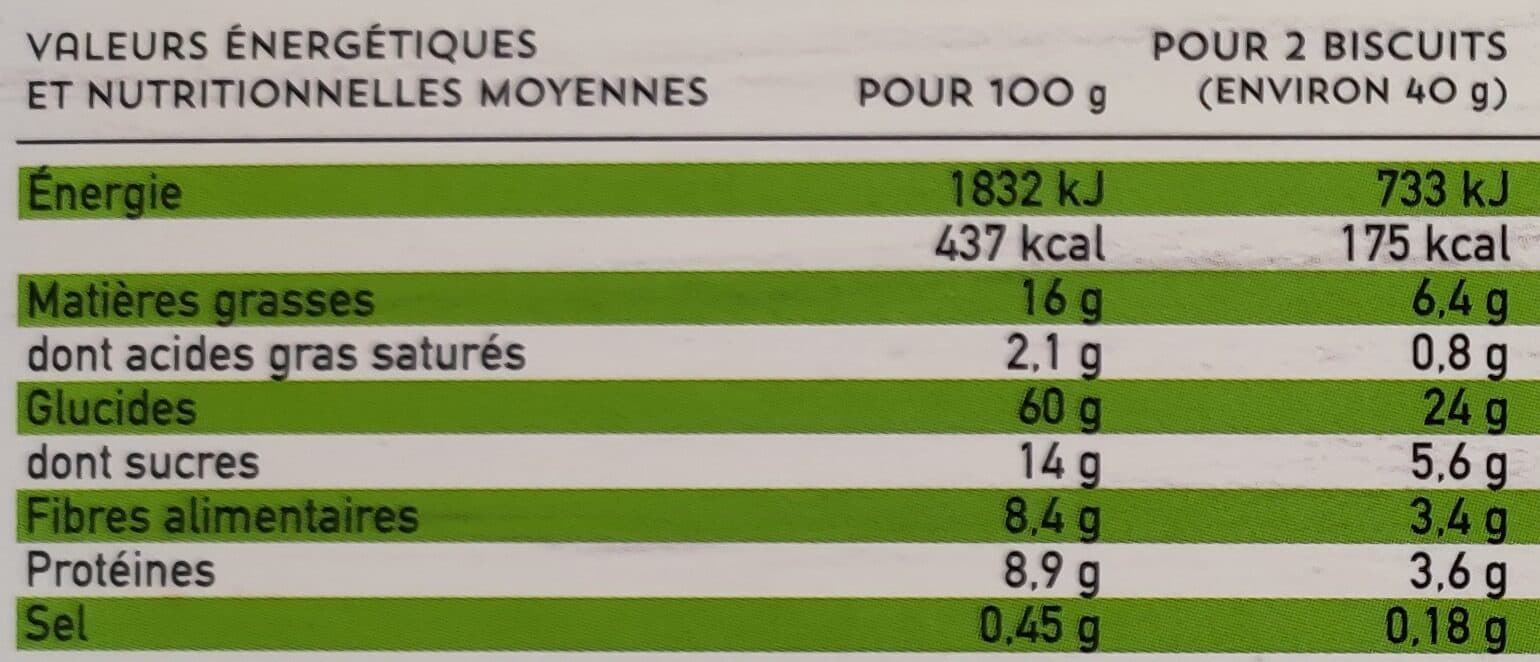 La Vie Claire Biscuits flocons d'avoine saveur Thé Vert packshot