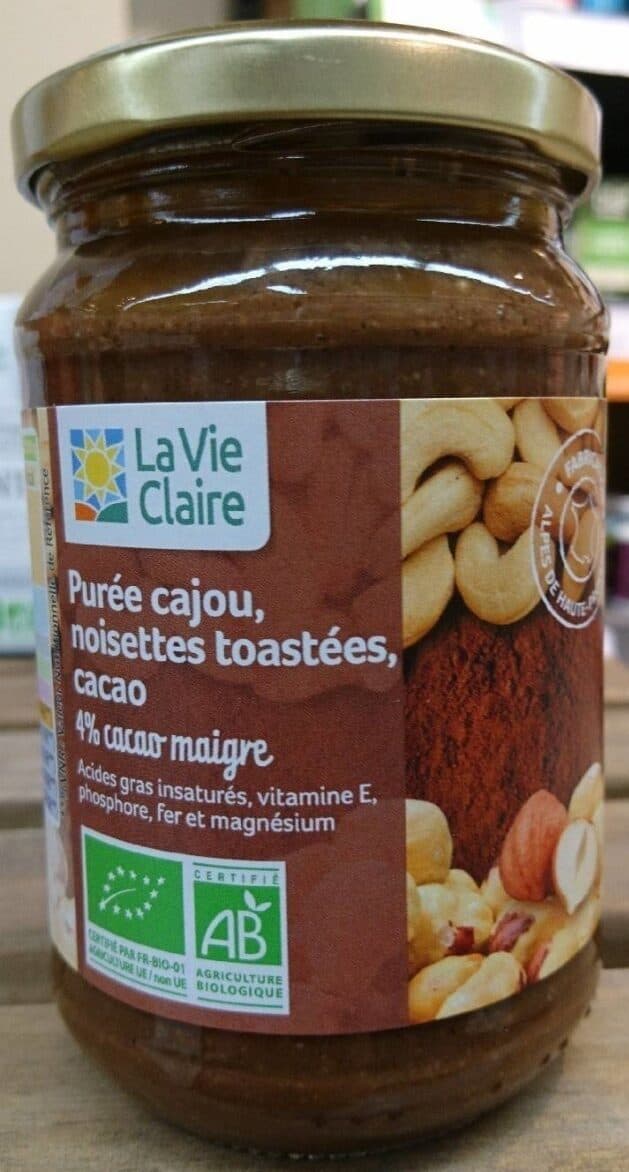 La Vie Claire Purée cajou, noisettes toastées, cacao packshot