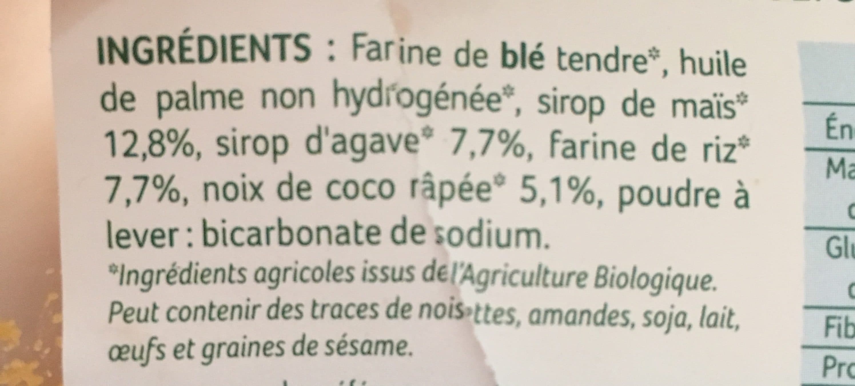 La Vie Claire Biscuits Riz et Noix de Coco packshot