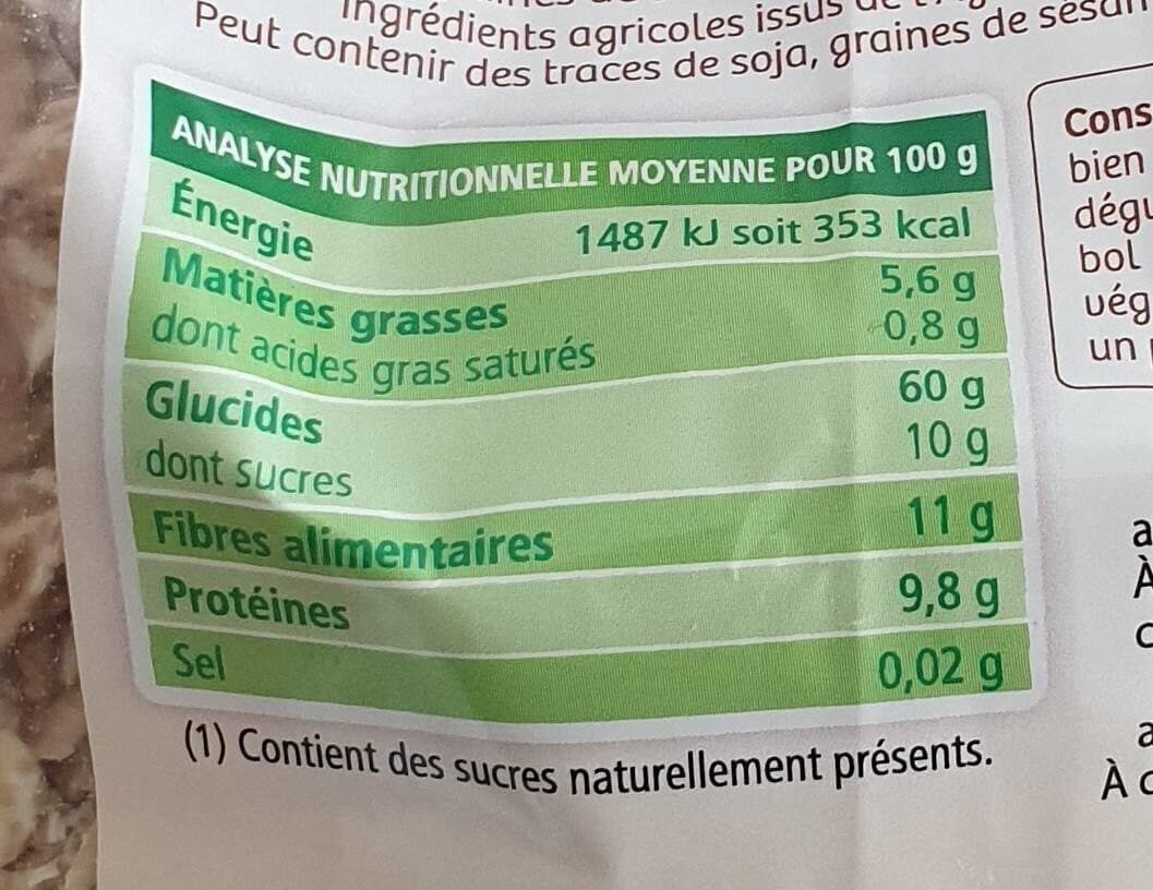 La vie claire Muesli fruits amandes et graines de tournesol packshot