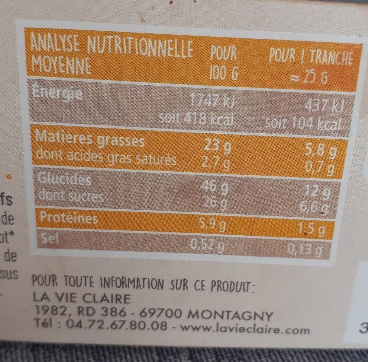 La Vie Claire Cake Citron et graines de Pavot packshot