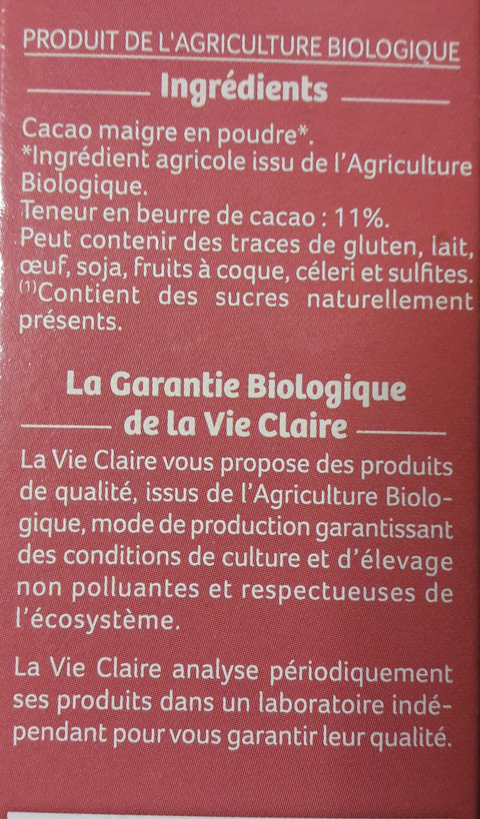 La Vie Claire Cacao Maigre En Poudre packshot