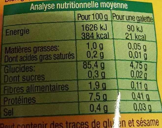 La Vie Claire Galette de Maïs packshot