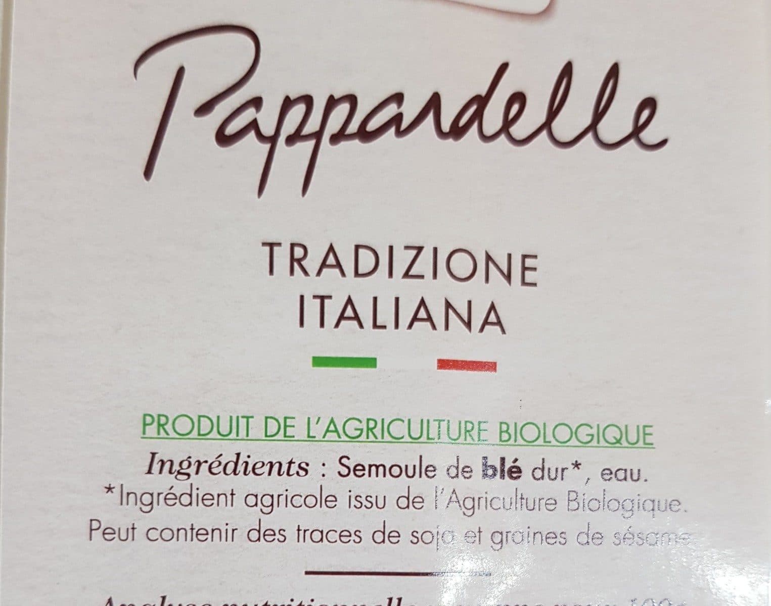 La Vie Claire Pappardelle packshot