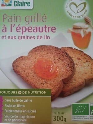 La Vie Claire Pain grillé à l épeautre et aux graines de lin packshot
