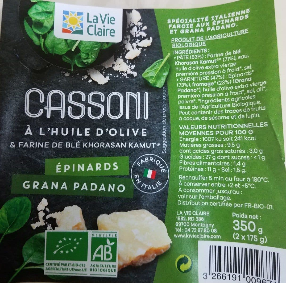 La Vie Claire Cassoni à l'huile d'olive packshot