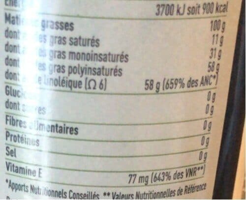 La Vie Claire Huile vierge de tournesol packshot