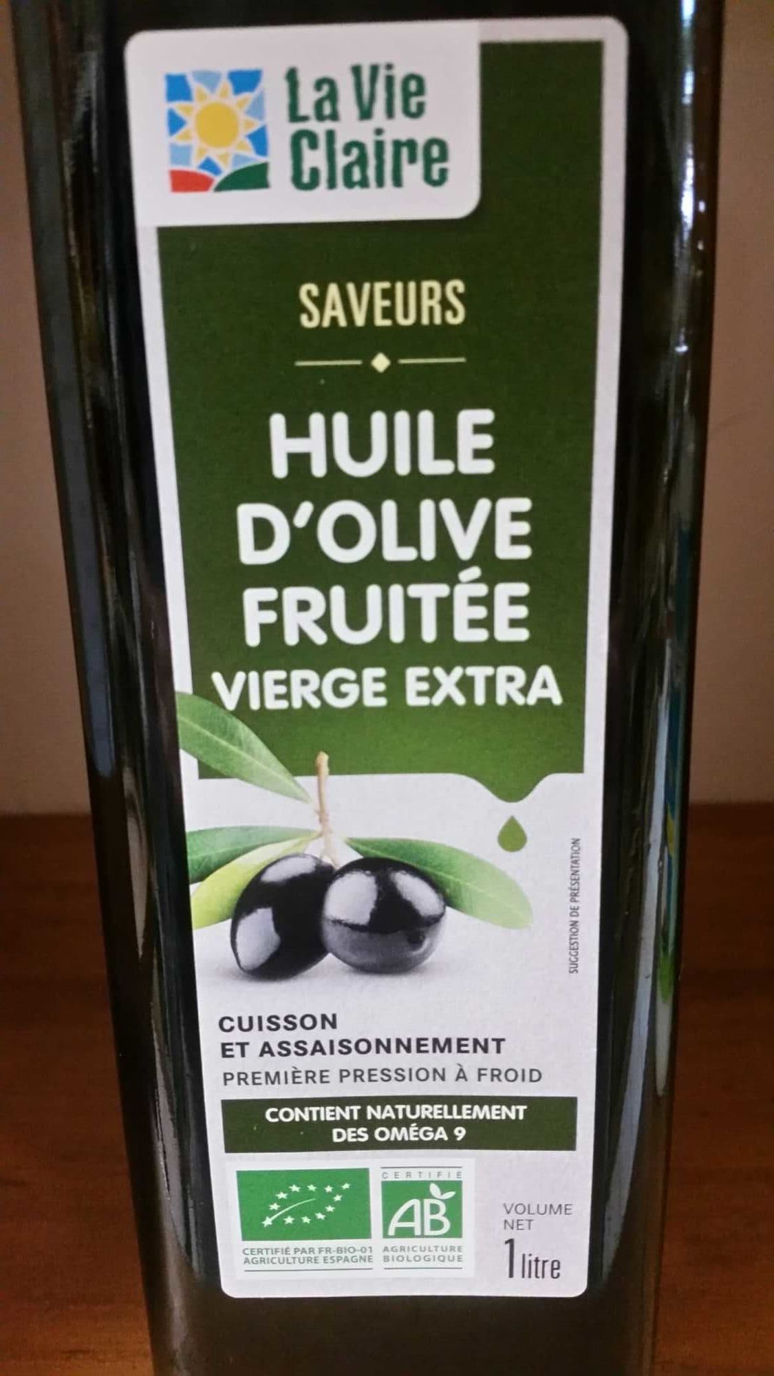 La vue claire Huile olive fruitée vierge extra bio packshot