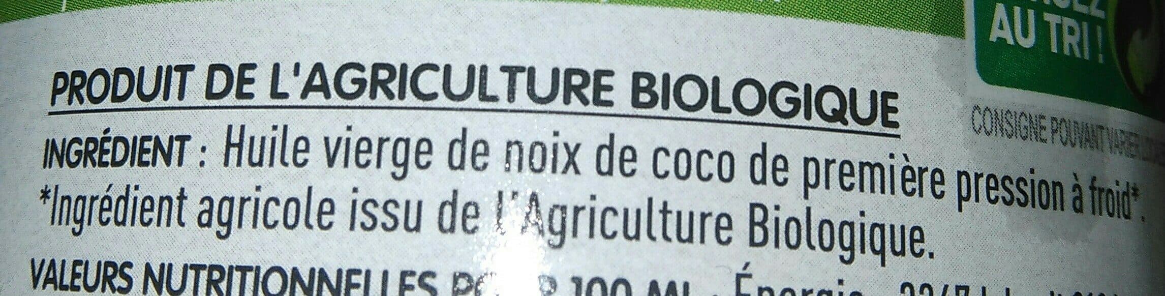 La Vie Claire huile vierge de noix de coco packshot