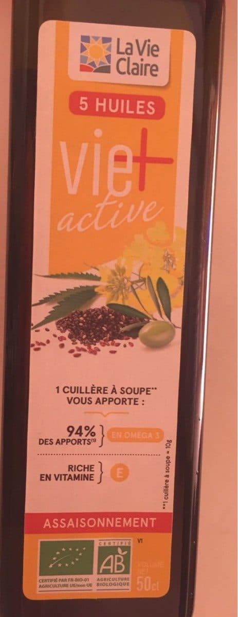 La Vie Claire 5 huiles VIE ACTIVE + packshot